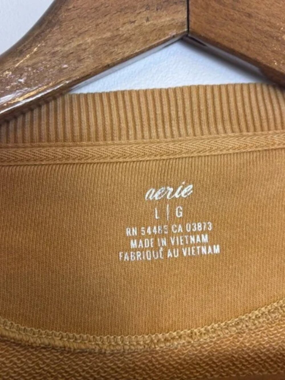 Aerie Yellow Everyday Kickback Crew Neck Sweater - Mustard Yellow-Orange/Gold - Picture 6 of 9